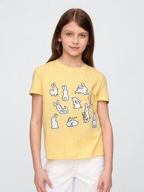 GAP Kids Bunny Rabbit T-Shirt M/M or L/G - NWT Yellow Cute Pastel